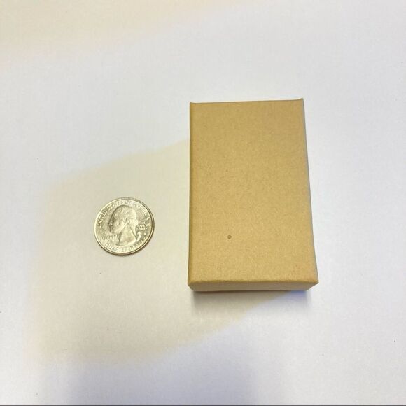 Lot of 10 Small Kraft Cardboard Jewelry Boxes Rings - Picture 3 of 3
